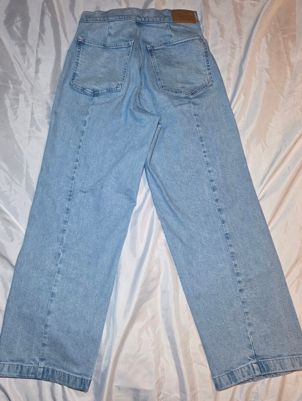 Madewell Emmett Wide Leg Crop Jeans High Rise Light Wash Seamed Denim 26 - Picture 4 of 13